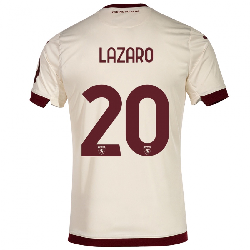 Damen Valentino Lazaro #20 Sekt Auswärtstrikot Trikot 2023/24 T-Shirt Österreich