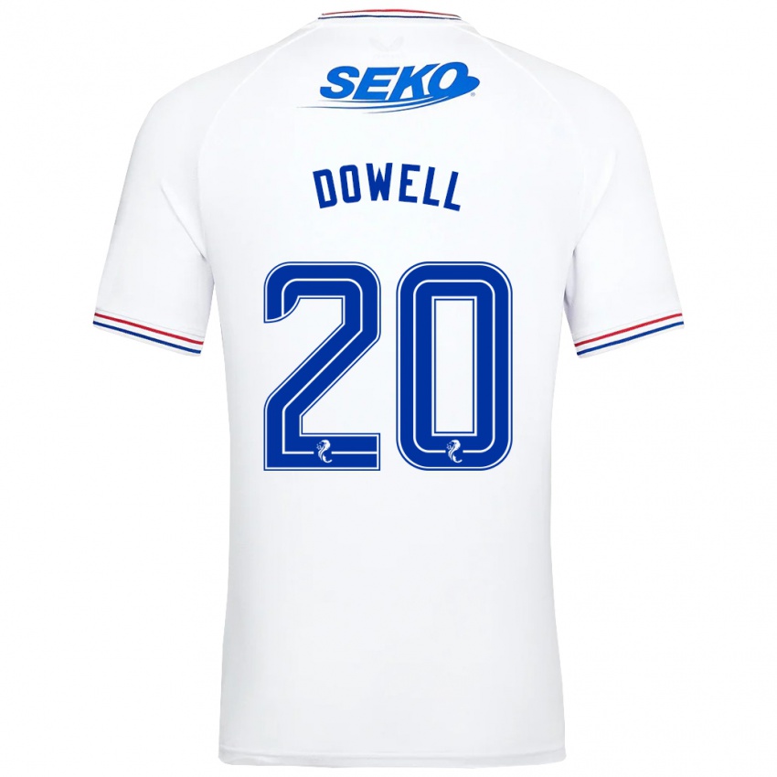 Damen Kieran Dowell #20 Weiß Auswärtstrikot Trikot 2023/24 T-Shirt Österreich