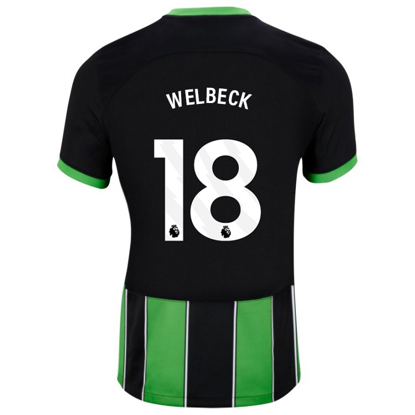 Damen Danny Welbeck #18 Schwarz Grün Auswärtstrikot Trikot 2023/24 T-Shirt Österreich
