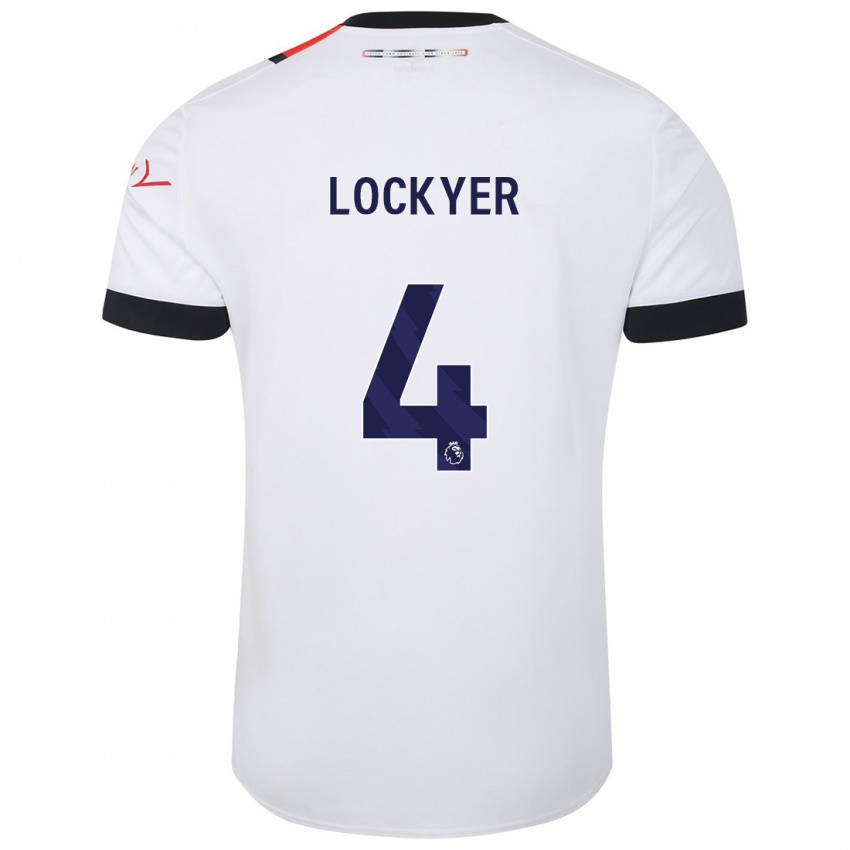 Damen Tom Lockyer #4 Weiß Auswärtstrikot Trikot 2023/24 T-Shirt Österreich