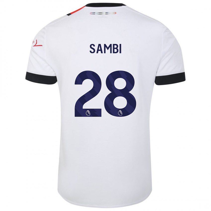 Damen Albert Sambi Lokonga #28 Weiß Auswärtstrikot Trikot 2023/24 T-Shirt Österreich