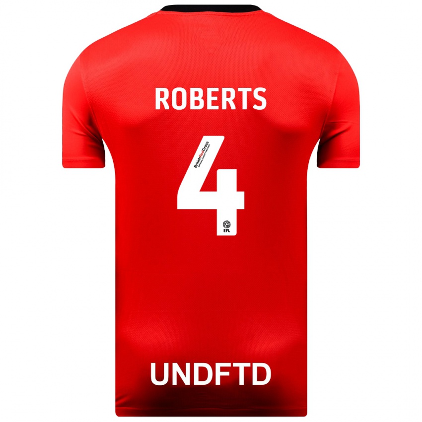 Damen Marc Roberts #4 Rot Auswärtstrikot Trikot 2023/24 T-Shirt Österreich