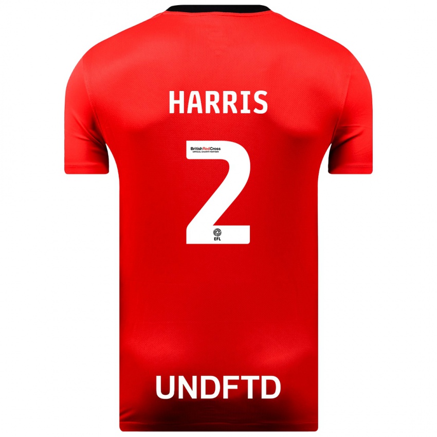 Damen Martha Harris #2 Rot Auswärtstrikot Trikot 2023/24 T-Shirt Österreich