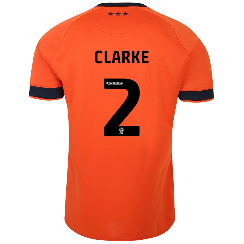 Damen Harry Clarke #2 Orangefarben Auswärtstrikot Trikot 2023/24 T-Shirt Österreich