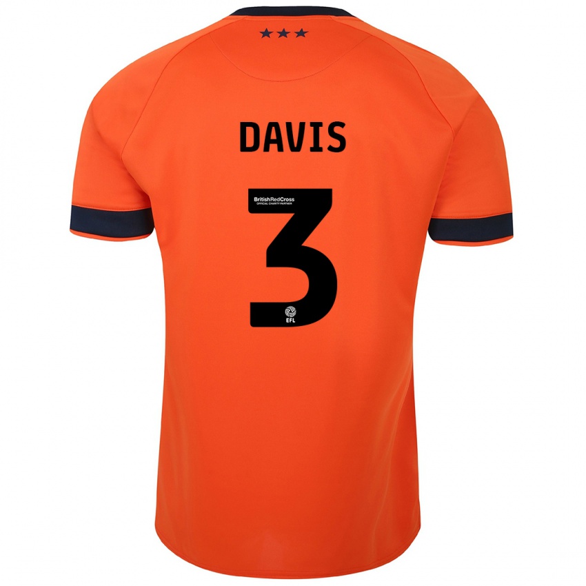 Damen Leif Davis #3 Orangefarben Auswärtstrikot Trikot 2023/24 T-Shirt Österreich