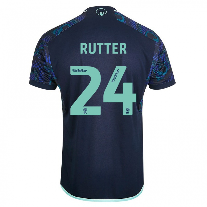 Damen Georginio Rutter #24 Blau Auswärtstrikot Trikot 2023/24 T-Shirt Österreich