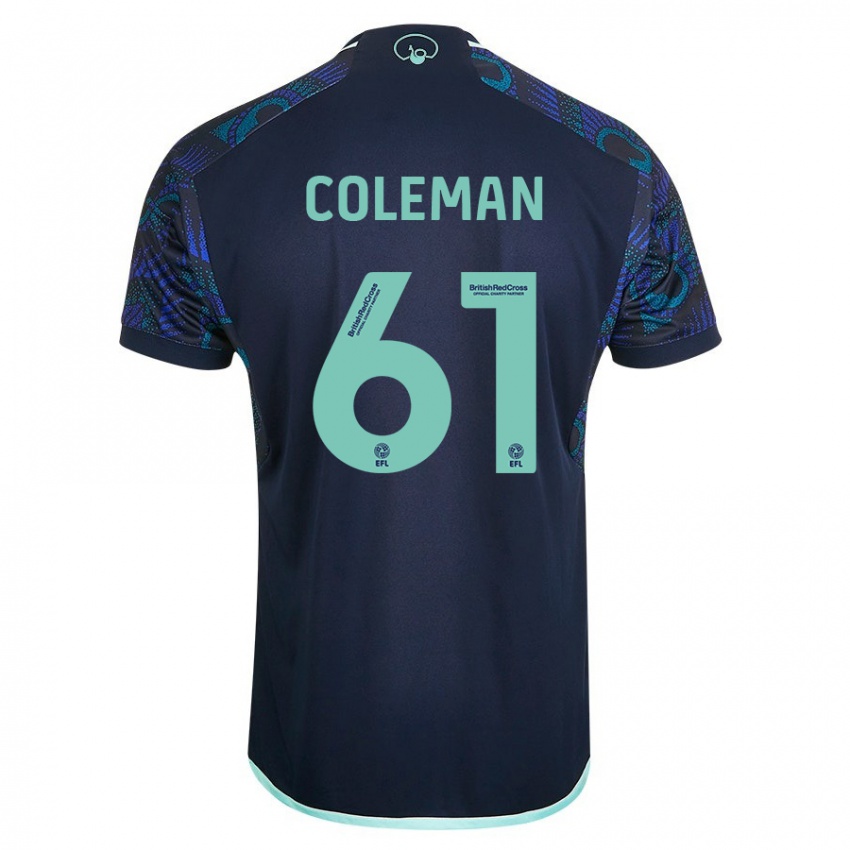Damen Cian Coleman #61 Blau Auswärtstrikot Trikot 2023/24 T-Shirt Österreich
