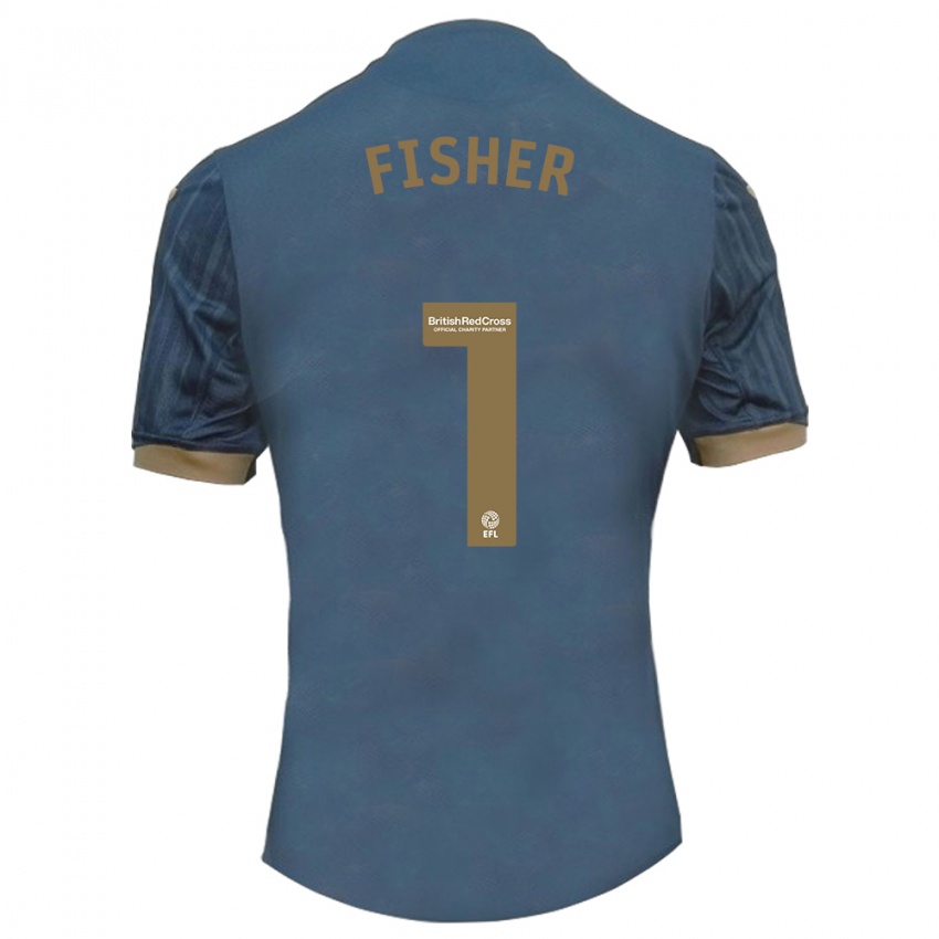 Damen Andy Fisher #1 Dunkles Blaugrün Auswärtstrikot Trikot 2023/24 T-Shirt Österreich