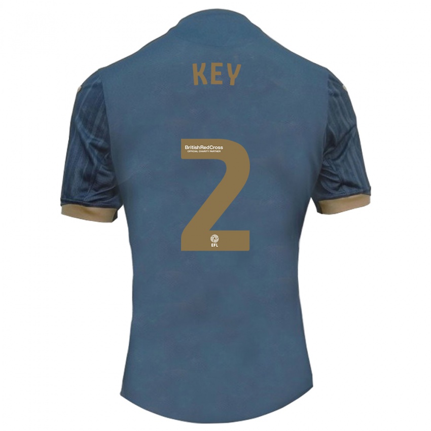 Damen Josh Key #2 Dunkles Blaugrün Auswärtstrikot Trikot 2023/24 T-Shirt Österreich