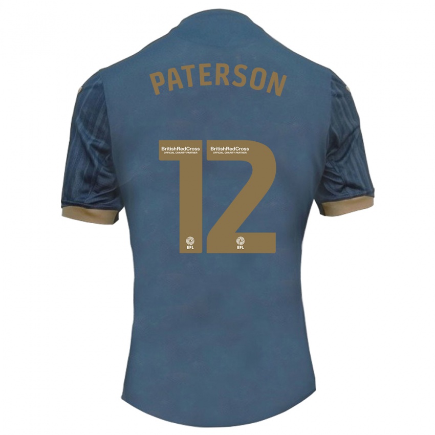 Damen Jamie Paterson #12 Dunkles Blaugrün Auswärtstrikot Trikot 2023/24 T-Shirt Österreich