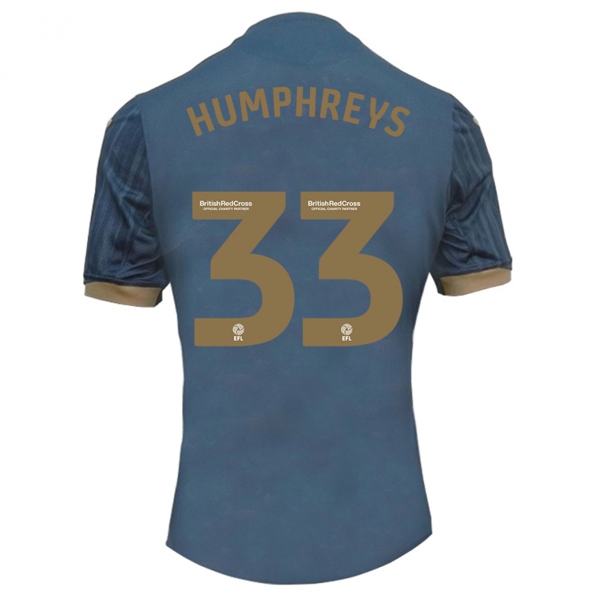 Damen Bashir Humphreys #33 Dunkles Blaugrün Auswärtstrikot Trikot 2023/24 T-Shirt Österreich