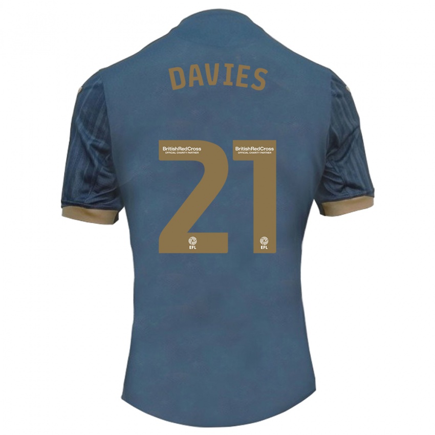 Damen Laura Davies #21 Dunkles Blaugrün Auswärtstrikot Trikot 2023/24 T-Shirt Österreich