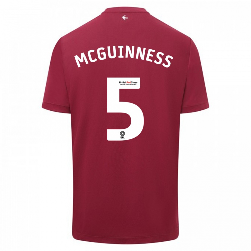 Damen Mark Mcguinness #5 Rot Auswärtstrikot Trikot 2023/24 T-Shirt Österreich