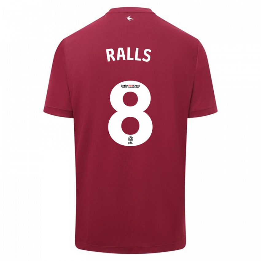 Damen Joe Ralls #8 Rot Auswärtstrikot Trikot 2023/24 T-Shirt Österreich