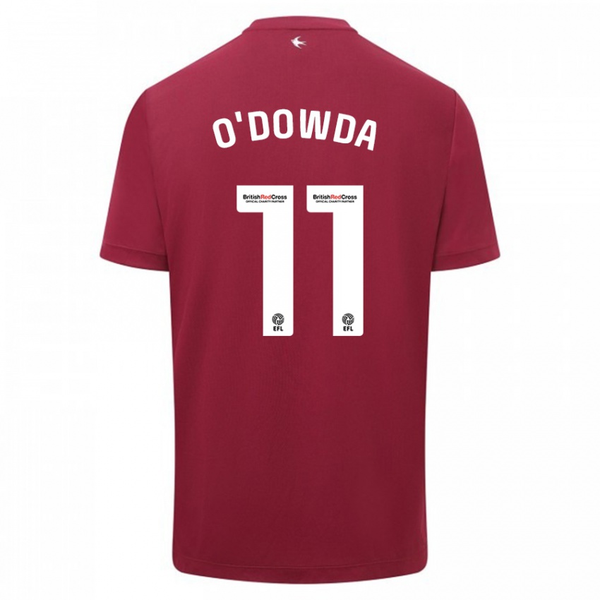 Damen Callum O'dowda #11 Rot Auswärtstrikot Trikot 2023/24 T-Shirt Österreich