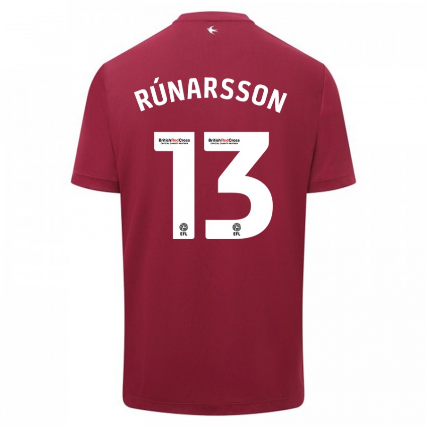 Damen Runar Alex Runarsson #13 Rot Auswärtstrikot Trikot 2023/24 T-Shirt Österreich