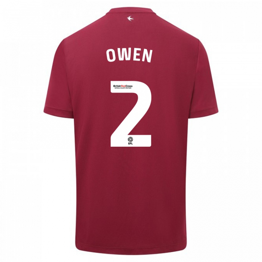 Damen Lisa Owen #2 Rot Auswärtstrikot Trikot 2023/24 T-Shirt Österreich