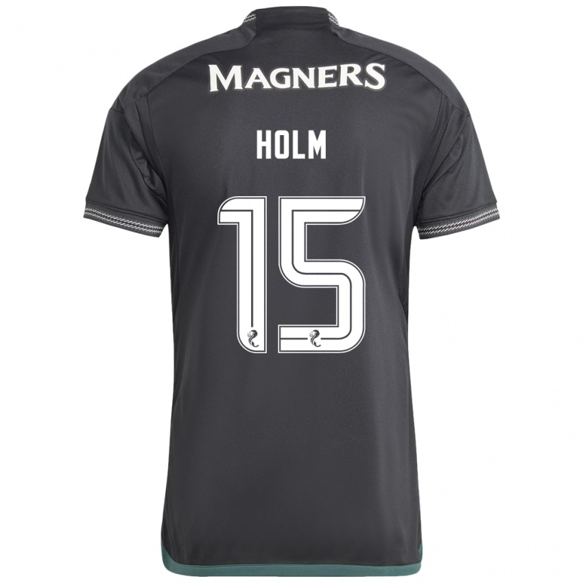 Damen Odin Thiago Holm #15 Schwarz Auswärtstrikot Trikot 2023/24 T-Shirt Österreich