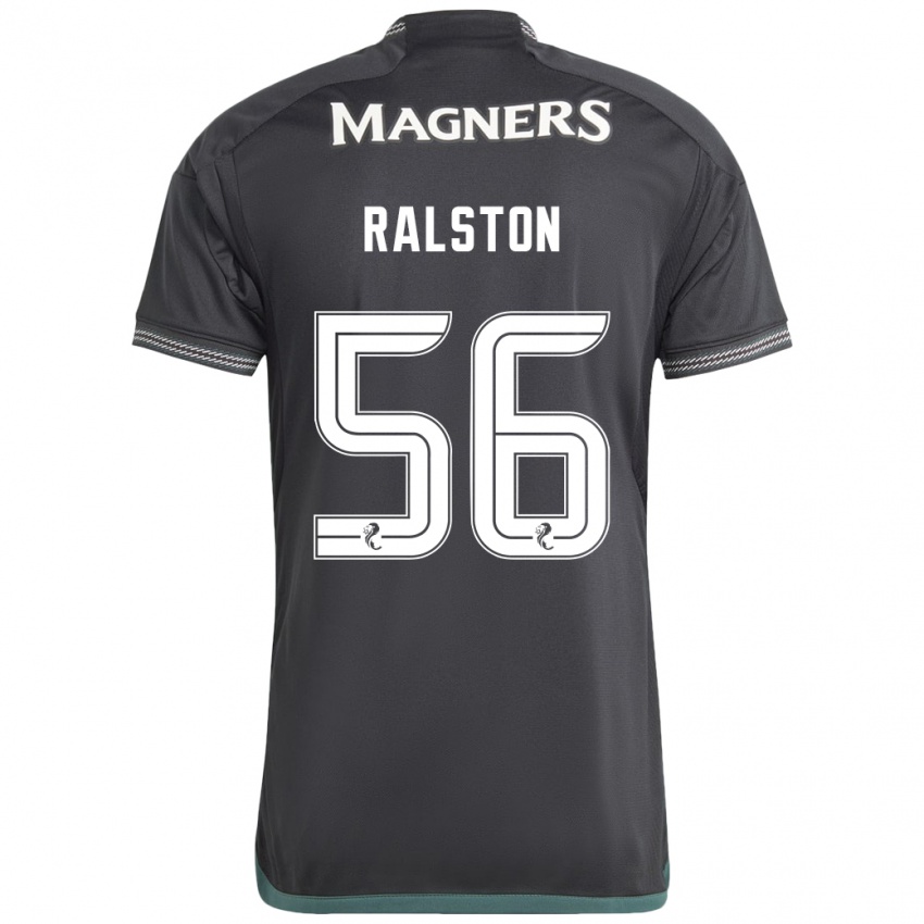 Damen Anthony Ralston #56 Schwarz Auswärtstrikot Trikot 2023/24 T-Shirt Österreich