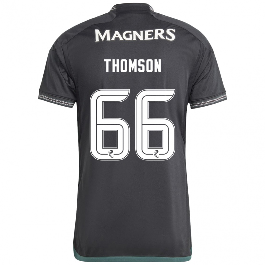 Damen Corey Thomson #66 Schwarz Auswärtstrikot Trikot 2023/24 T-Shirt Österreich
