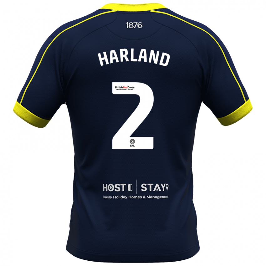 Damen Jane Harland #2 Marine Auswärtstrikot Trikot 2023/24 T-Shirt Österreich