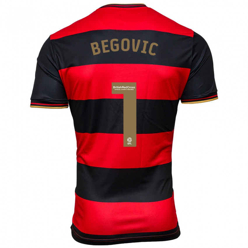 Damen Asmir Begovic #1 Schwarz Rot Auswärtstrikot Trikot 2023/24 T-Shirt Österreich