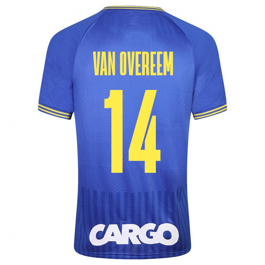 Damen Joris Van Overeem #14 Blau Auswärtstrikot Trikot 2023/24 T-Shirt Österreich