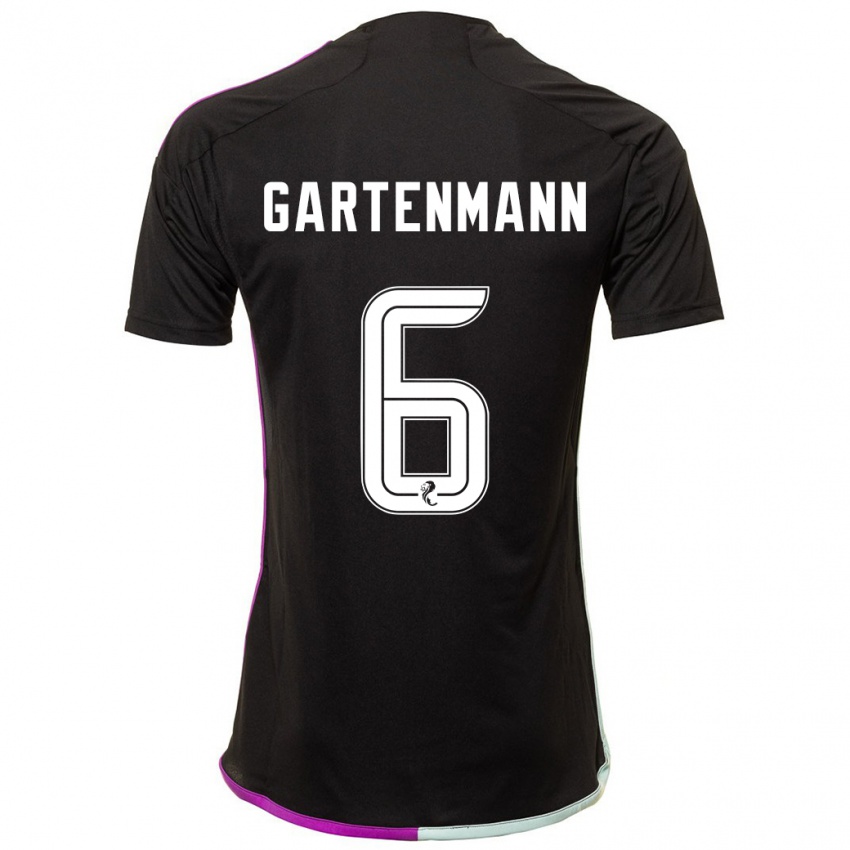 Damen Stefan Gartenmann #6 Schwarz Auswärtstrikot Trikot 2023/24 T-Shirt Österreich