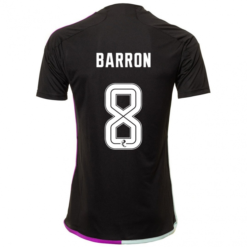 Damen Connor Barron #8 Schwarz Auswärtstrikot Trikot 2023/24 T-Shirt Österreich