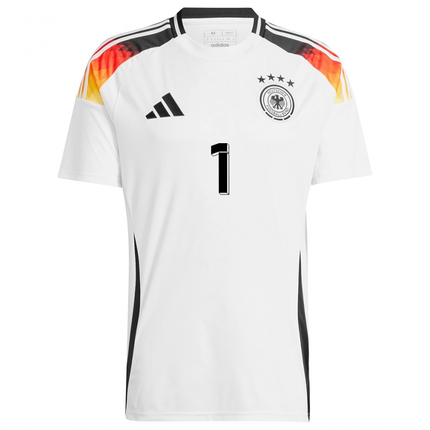 Kinder Deutschland Almuth Schult #1 Weiß Heimtrikot Trikot 24-26 T-Shirt Österreich
