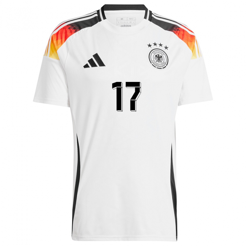 Kinder Deutschland Benjamin Henrichs #17 Weiß Heimtrikot Trikot 24-26 T-Shirt Österreich