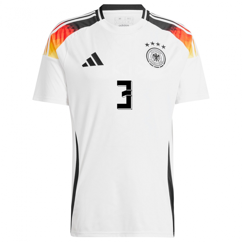 Kinder Deutschland David Raum #3 Weiß Heimtrikot Trikot 24-26 T-Shirt Österreich