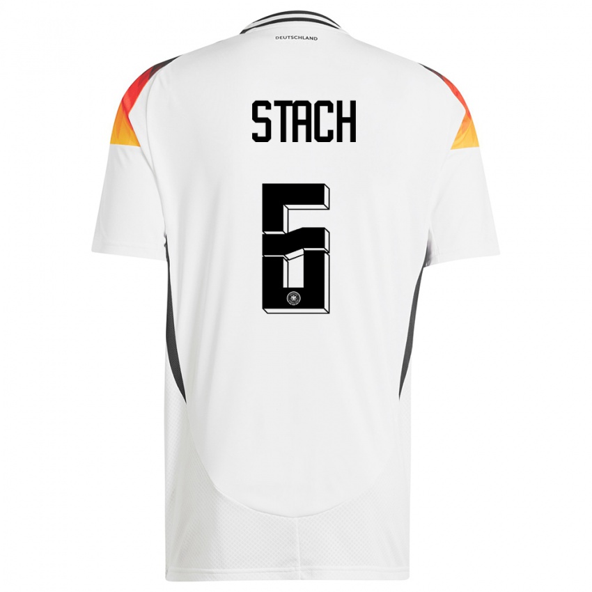 Kinder Deutschland Anton Stach #6 Weiß Heimtrikot Trikot 24-26 T-Shirt Österreich