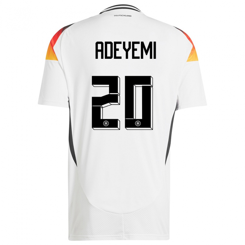 Kinder Deutschland Karim Adeyemi #20 Weiß Heimtrikot Trikot 24-26 T-Shirt Österreich