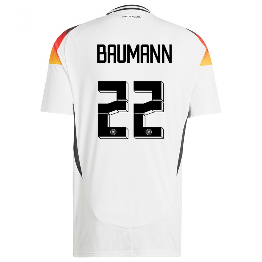 Kinder Deutschland Oliver Baumann #22 Weiß Heimtrikot Trikot 24-26 T-Shirt Österreich