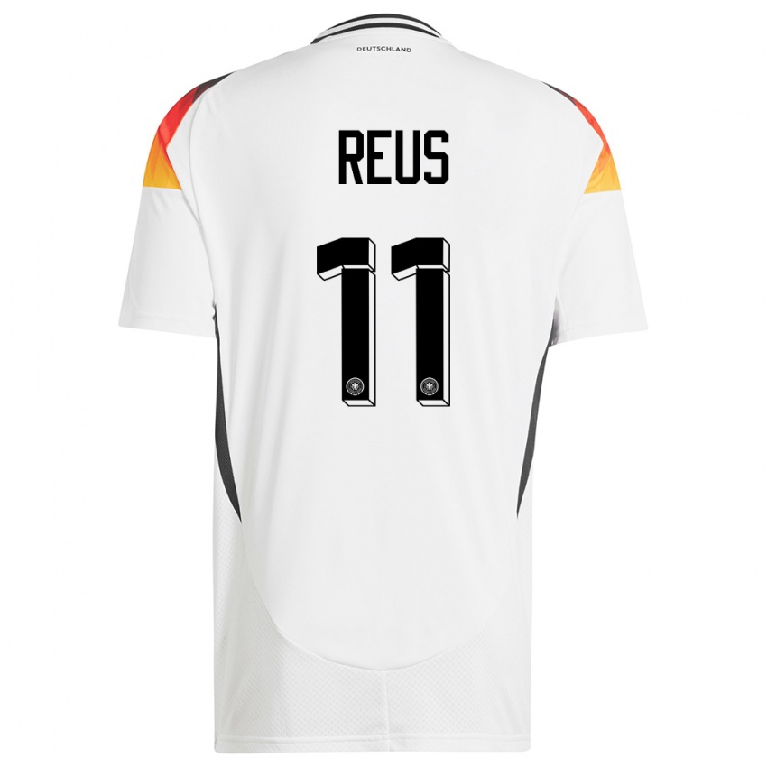 Kinder Deutschland Marco Reus #11 Weiß Heimtrikot Trikot 24-26 T-Shirt Österreich