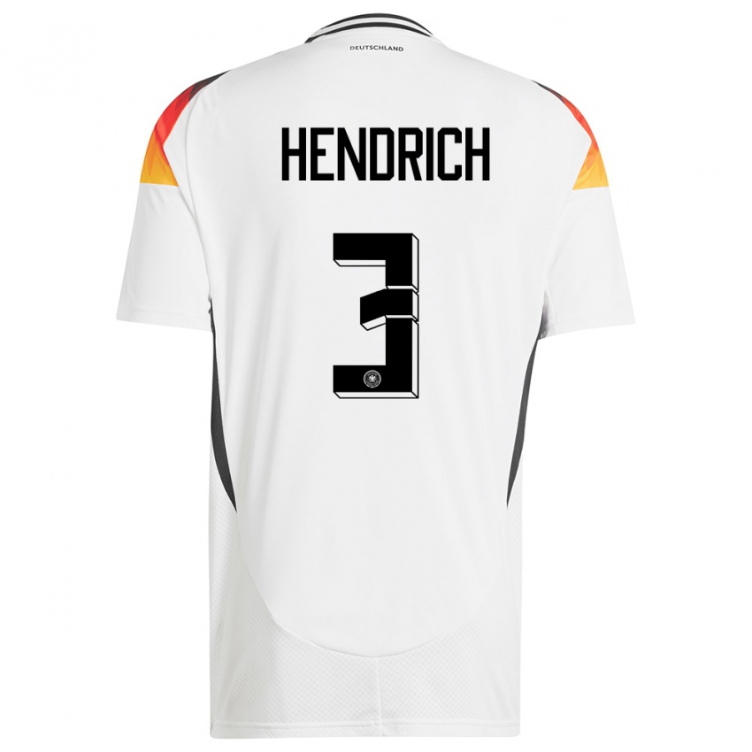 Kinder Deutschland Kathrin Hendrich #3 Weiß Heimtrikot Trikot 24-26 T-Shirt Österreich