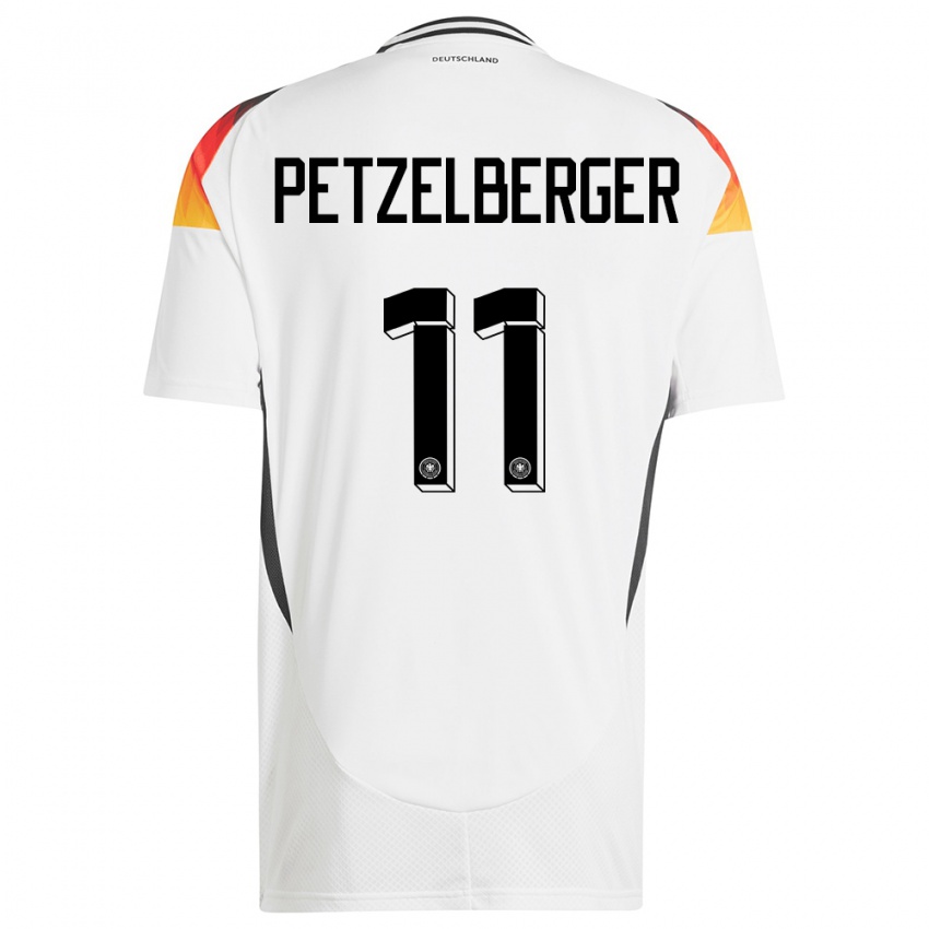 Kinder Deutschland Ramona Petzelberger #11 Weiß Heimtrikot Trikot 24-26 T-Shirt Österreich