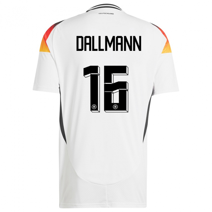 Kinder Deutschland Linda Dallmann #16 Weiß Heimtrikot Trikot 24-26 T-Shirt Österreich