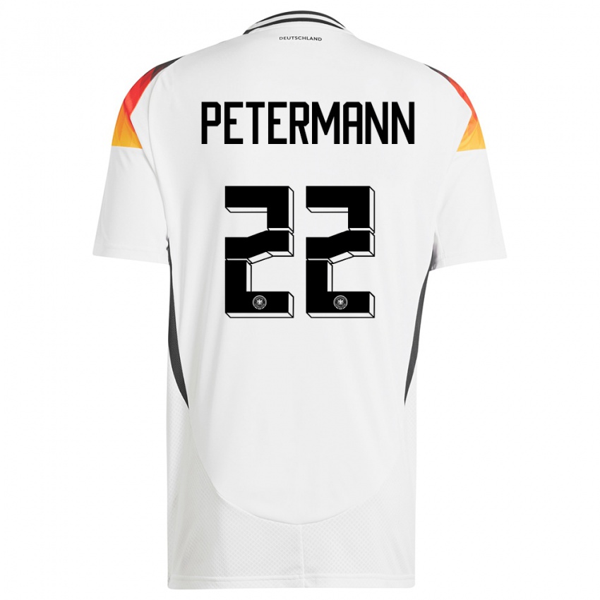 Kinder Deutschland Lena Petermann #22 Weiß Heimtrikot Trikot 24-26 T-Shirt Österreich