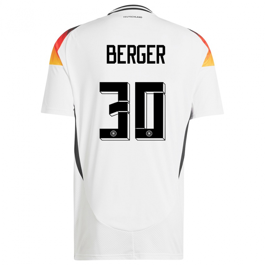 Kinder Deutschland Ann Katrin Berger #30 Weiß Heimtrikot Trikot 24-26 T-Shirt Österreich