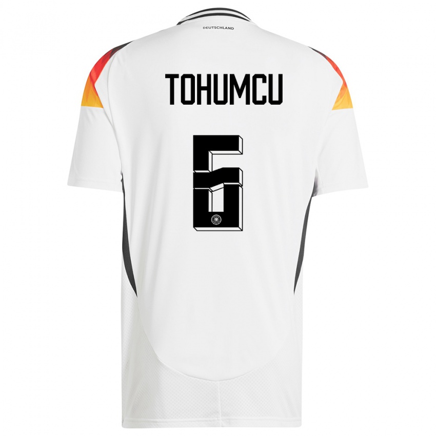 Kinder Deutschland Umut Tohumcu #6 Weiß Heimtrikot Trikot 24-26 T-Shirt Österreich