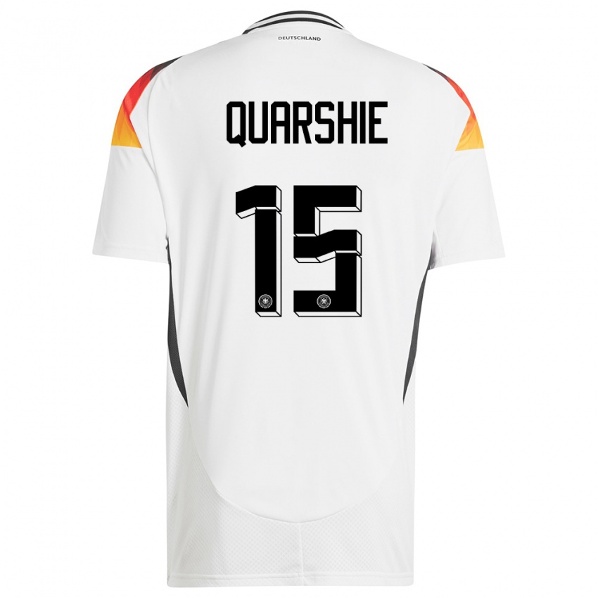 Kinder Deutschland Joshua Quarshie #15 Weiß Heimtrikot Trikot 24-26 T-Shirt Österreich
