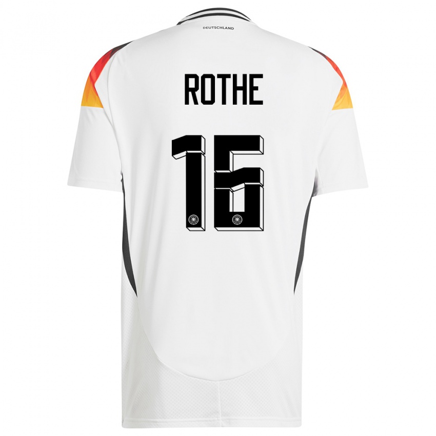 Kinder Deutschland Tom Rothe #16 Weiß Heimtrikot Trikot 24-26 T-Shirt Österreich