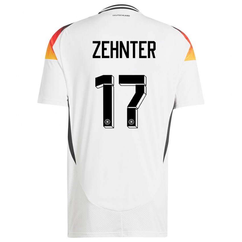 Kinder Deutschland Aaron Zehnter #17 Weiß Heimtrikot Trikot 24-26 T-Shirt Österreich
