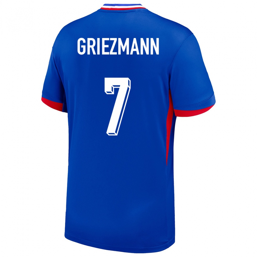 Kinder Frankreich Antoine Griezmann #7 Blau Heimtrikot Trikot 24-26 T-Shirt Österreich