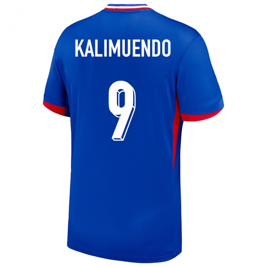 Kinder Frankreich Arnaud Kalimuendo #9 Blau Heimtrikot Trikot 24-26 T-Shirt Österreich