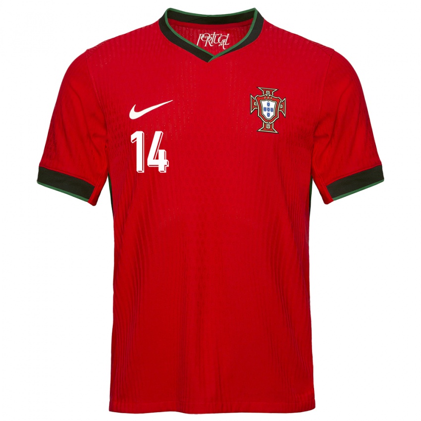 Kinder Portugal Guilherme Gaspar #14 Rot Heimtrikot Trikot 24-26 T-Shirt Österreich