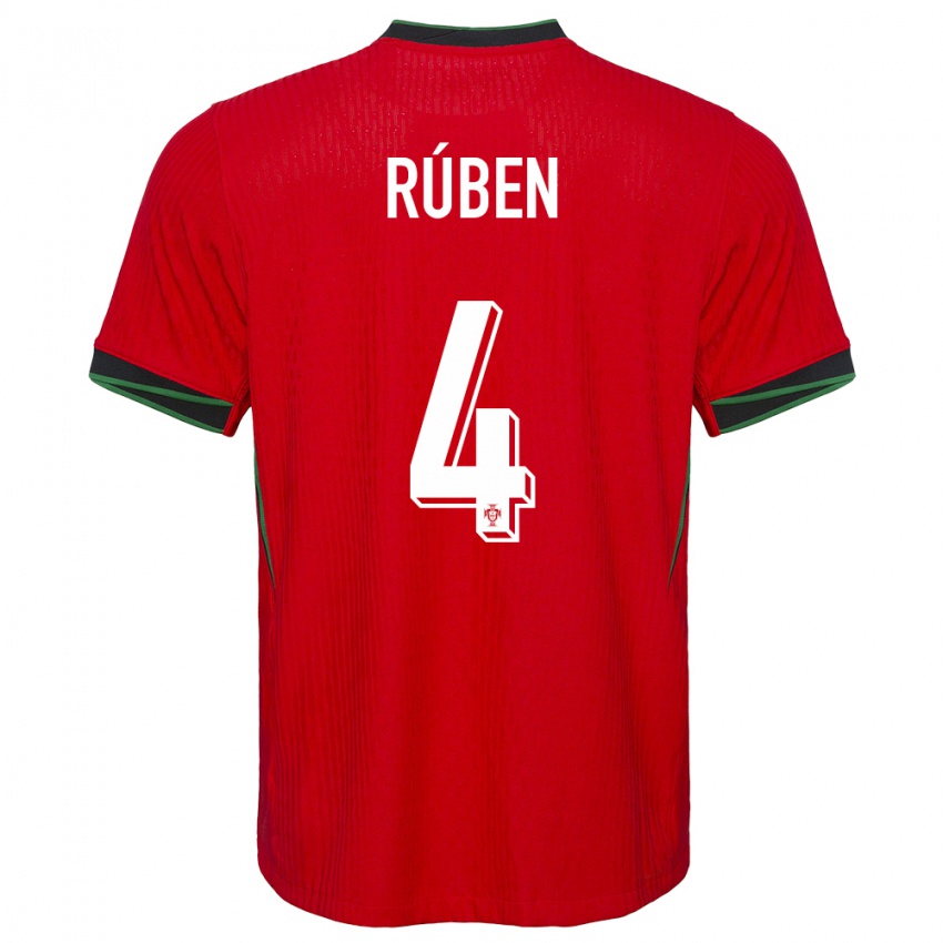 Kinder Portugal Ruben Dias #4 Rot Heimtrikot Trikot 24-26 T-Shirt Österreich