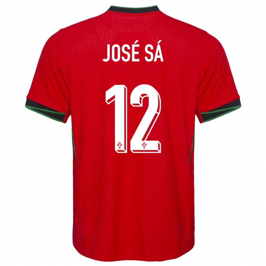 Kinder Portugal Jose Sa #12 Rot Heimtrikot Trikot 24-26 T-Shirt Österreich